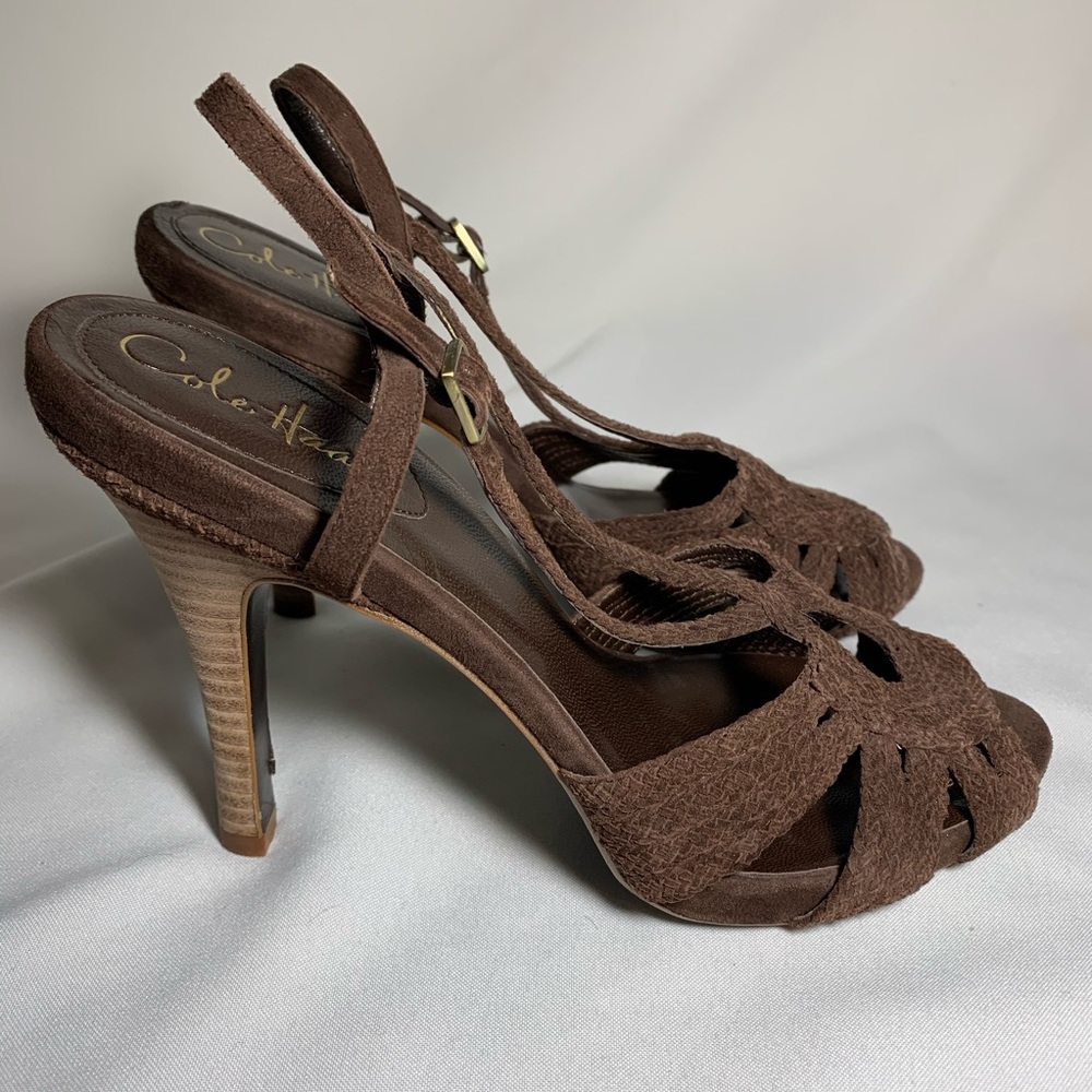 Cole Haan-Nike Air leather strappy sandal heels